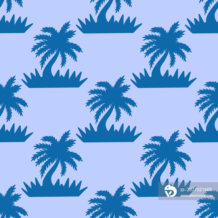 夏季无缝棕榈树图案，用于织物、包装、礼品、卡片、亚麻布和儿童