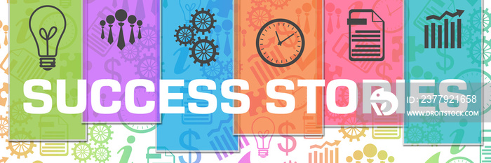 Success Stories Business Symbols Colorful Texture Stripes