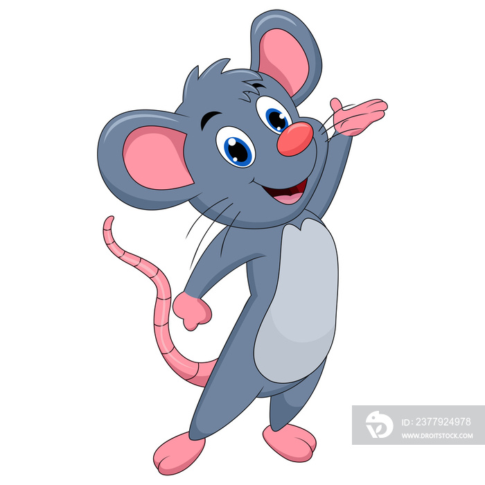 可爱的老鼠卡通呈现