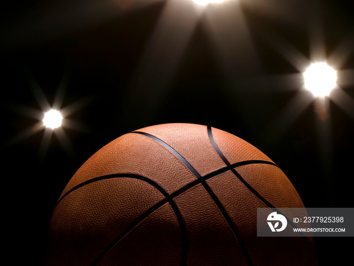 Basketball close-up on studio background - Stock image