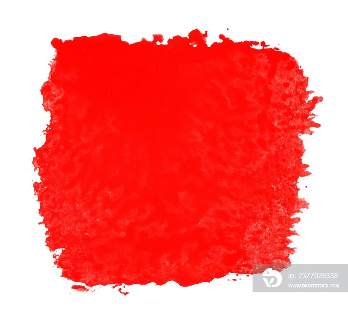 Handgemalte Farbfläche mit roter Farbe