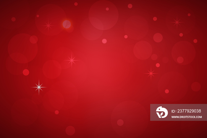christmas background with bokeh and star abstract red background