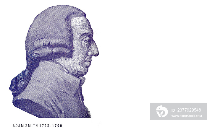 Adam Smith cut from 20 Pound sterling banknote