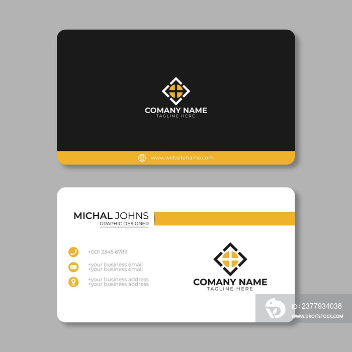 Corporate business card design template