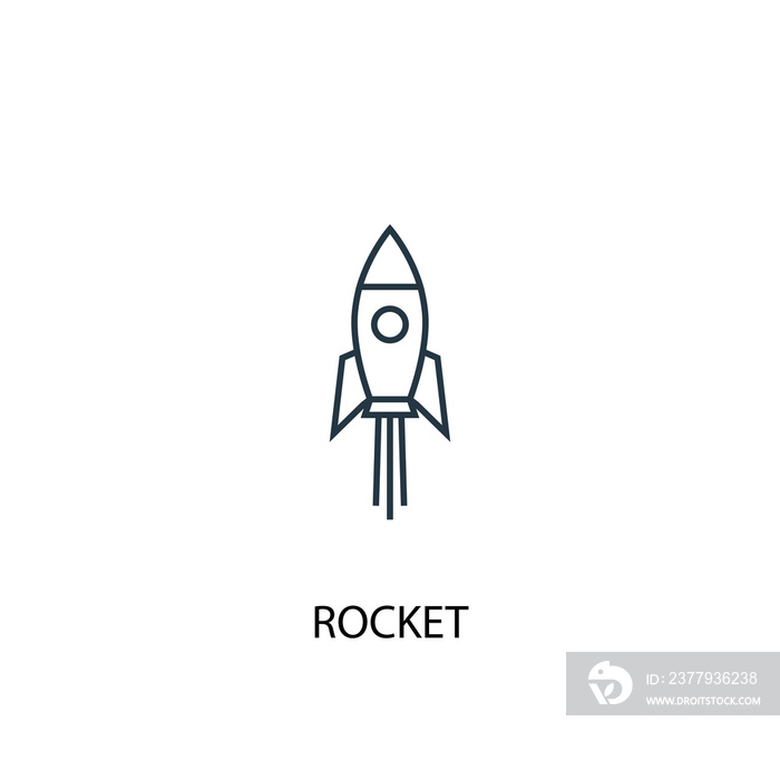 rocket concept line icon. Simple element illustration