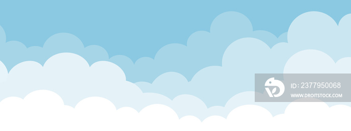 蓝天白云图设计横幅放暑假