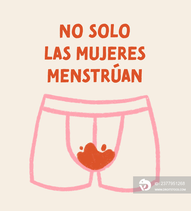 Afiche no solo las mujeres menstrúan