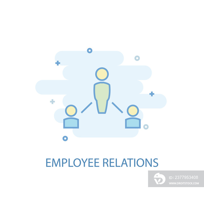 Employee relations concept trendy icon. Simple line, colored illustration