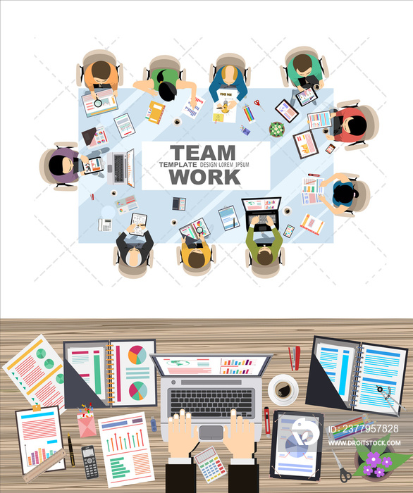 Flat design illustration concepts for business analysis and planning, consulting, team work, project