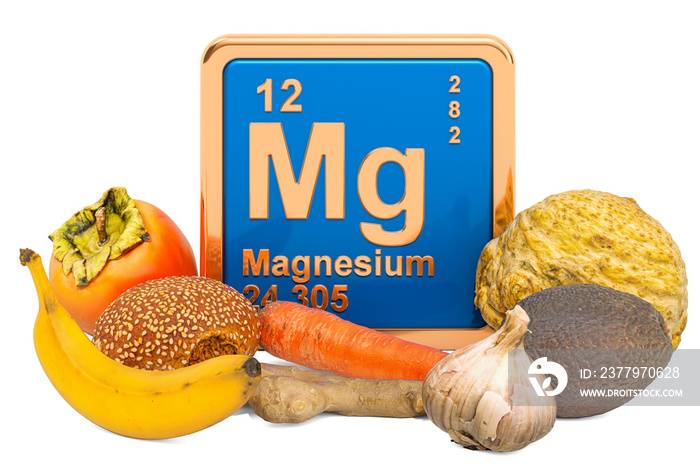 Foods Highest in Magnesium, 3D rendering