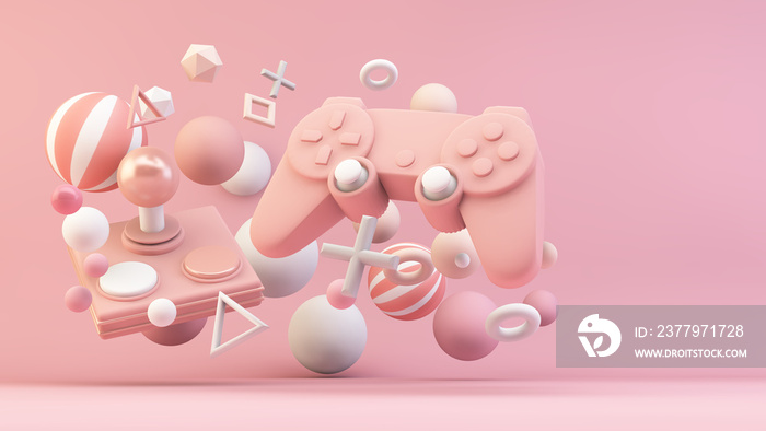 粉色游戏控制器