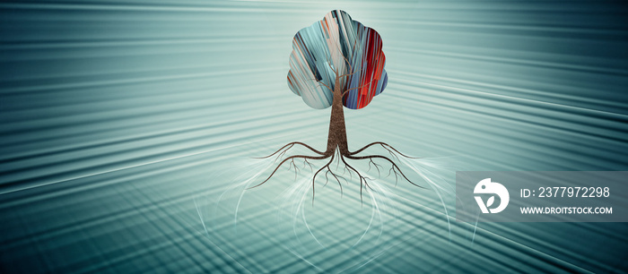 Abstract tree. Concept illustration, background