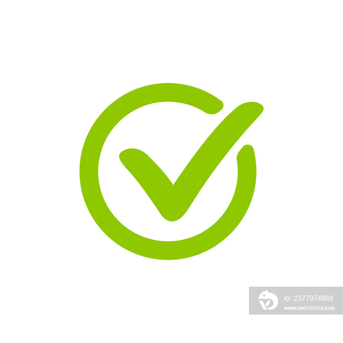 Green check mark design, icon vector