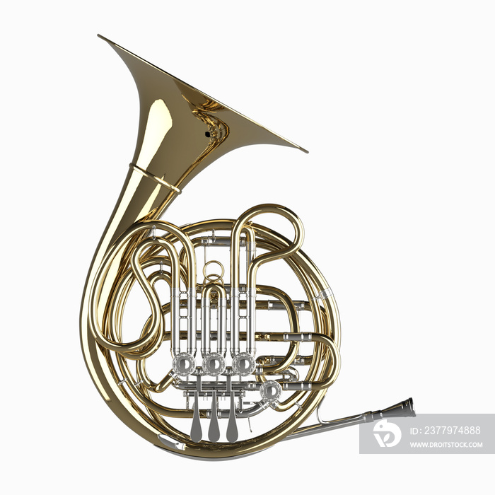 French Horn CG Rendering Image ホルン フレンチ ホルン