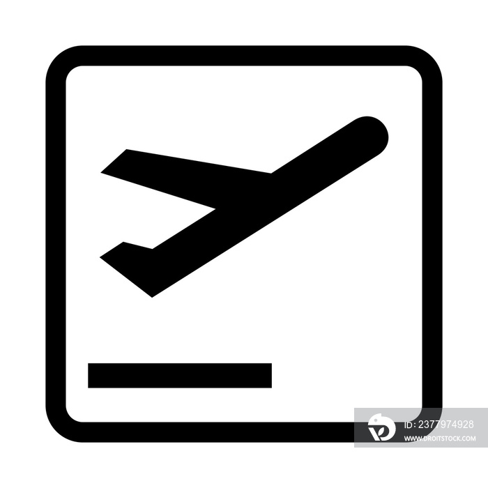 Takeoff aircraft symbol icon