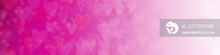 Valentines Day Background With Pink Hearts/1x4