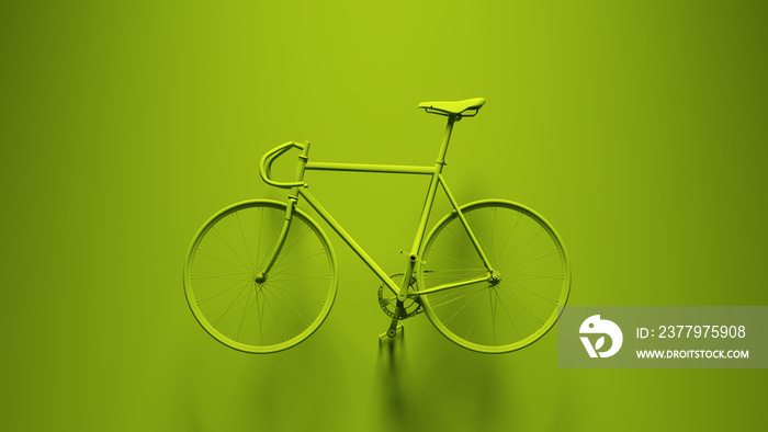 Green Bicycle Sport Bike Cycling Transport Healthy Lifestyle Exercise 3d illustration render