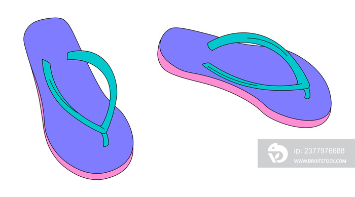 Purple tsinelas (flip-flops)