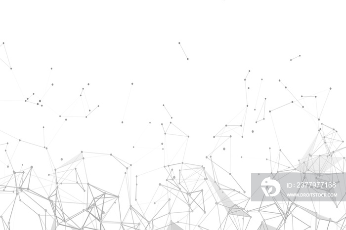 Abstract plexus network connection systems with dots and connecting lines .