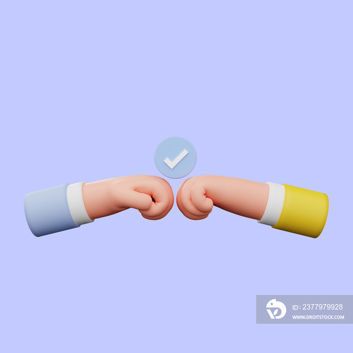 3d illustration of hand doing high fives