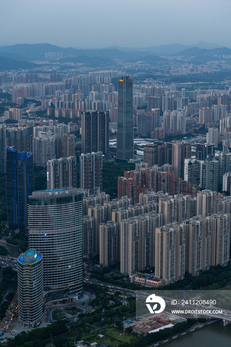 俯瞰广州城市全景