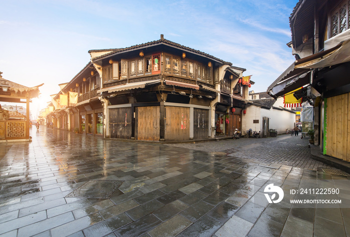 Qinghefang ancient street view in Hangzhou city Zhejiang province China