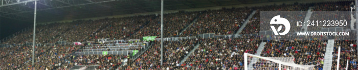 Blurred crowd in the football stadium