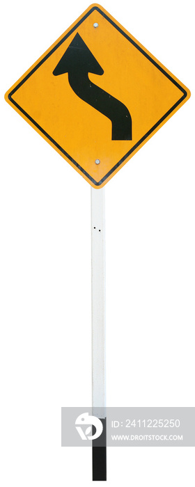 Curve ahead sign