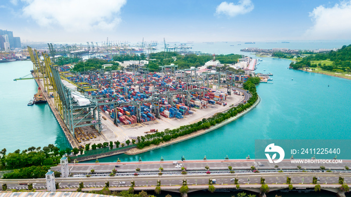 Containers at Port of Singapore