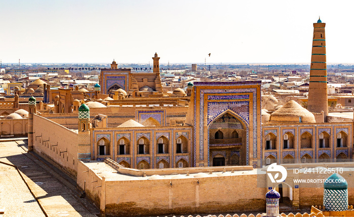 ancient architecture of khiva in uzbekistan