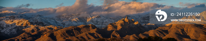 Panoramic of the Catalina Mountains in Tucson Arizona