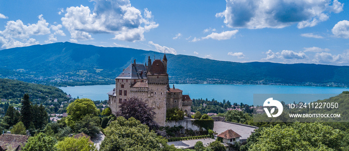 View above Annecy Lake in France