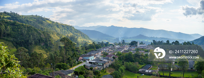 Puracé town in the department of Cauca in Colombia