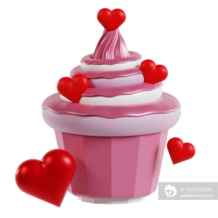 3d cake valentine icon