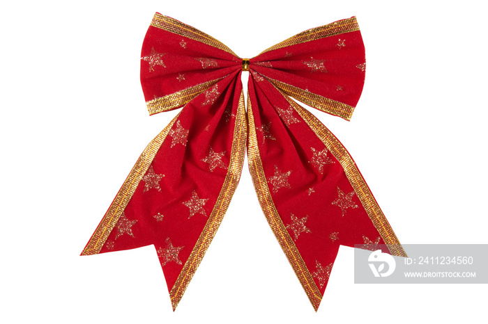 Christmas decorative red bow. png transparent background