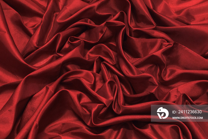 Close up of the luxury cloth or liquid wave or wavy folds of grunge silk texture satin velvet materi