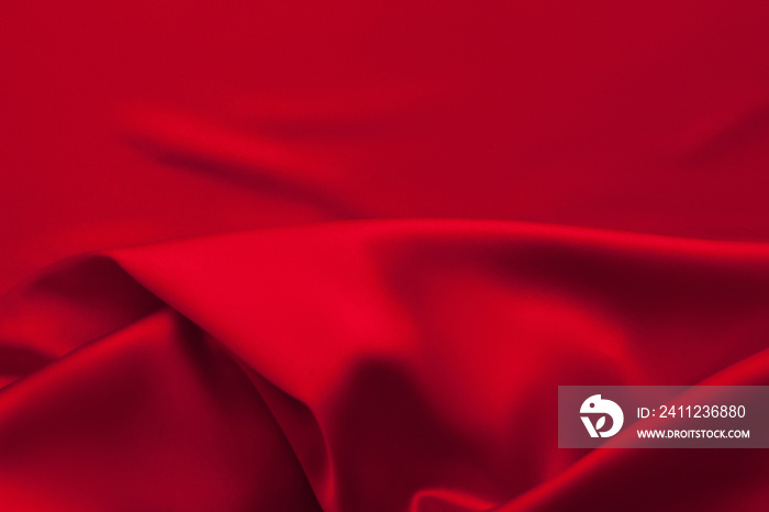 Luxury red satin fabric cloth abstract background