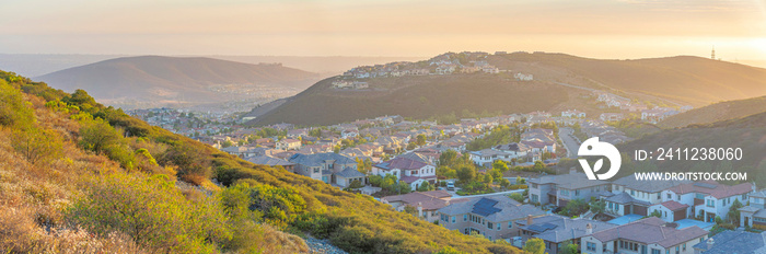 Mountainside residential community at San Diego, California