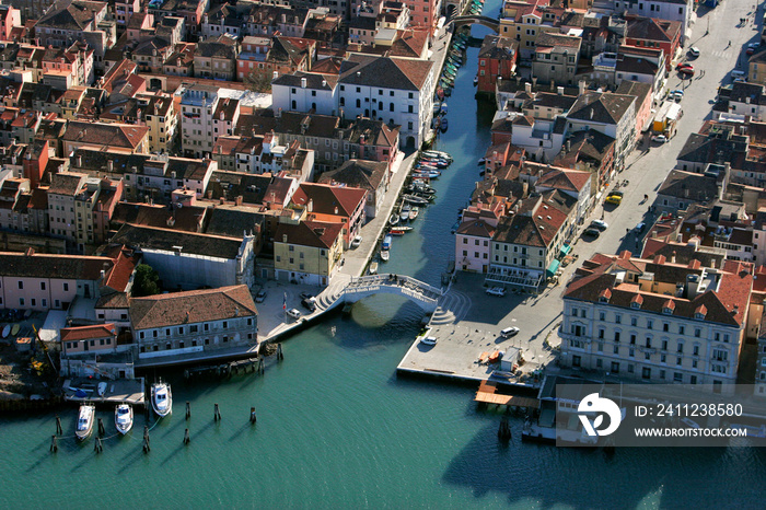 Italien, Chioggia, Luftbild aus dem Flugzeug, Uebersicht