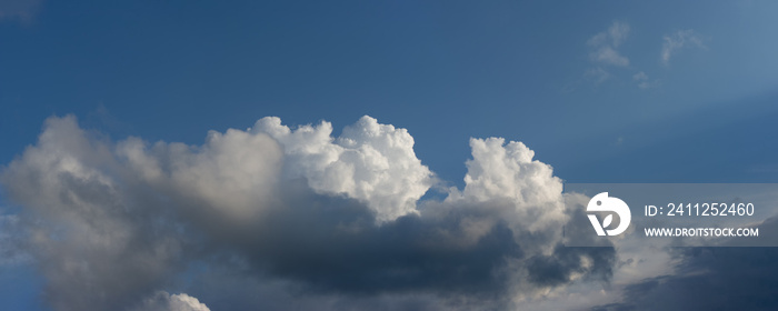 Growing rain cumulus clouds.