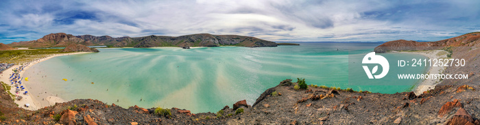 balandra beach la paz baja california sur mexico aerial landscape