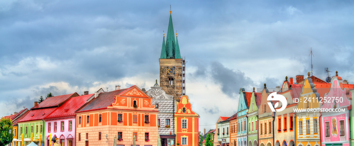 Traditional houses on the main square of Telc, Czech Republic