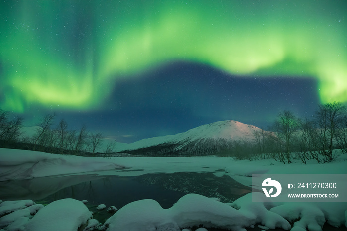 Beautiful northern lights, stunning Arctic regions, popular travel destinations in Europe.