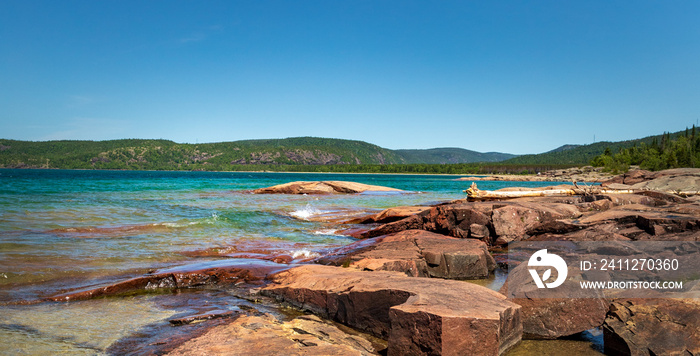 Red Volcanic Rock of Lake Superior