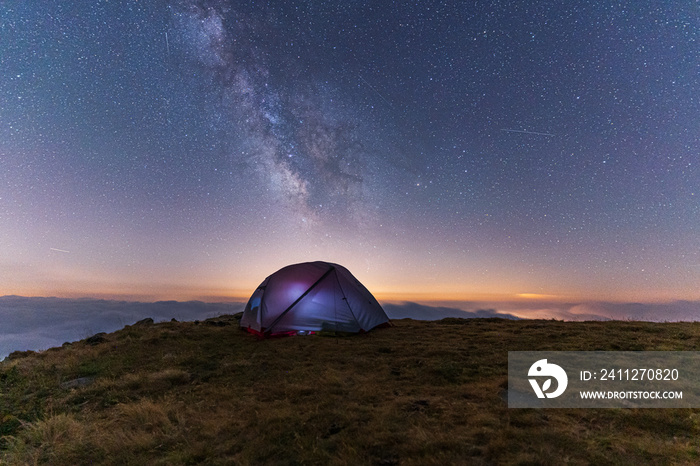 tent in the night