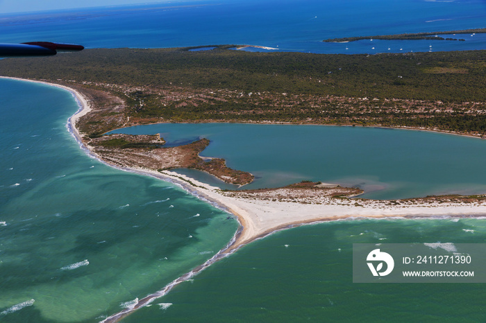 Aerial view of Anna Maria Island Florida.