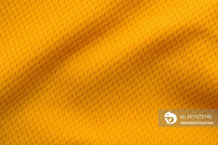 Orange color sports clothing fabric jersey football shirt texture top view