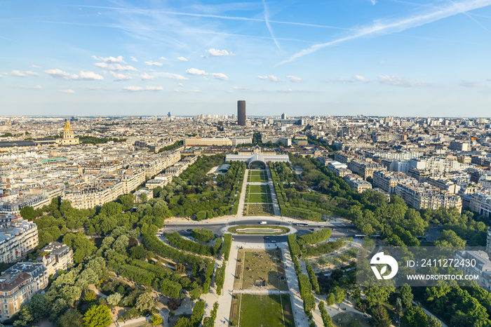 Champ de Mars park in Paris, France