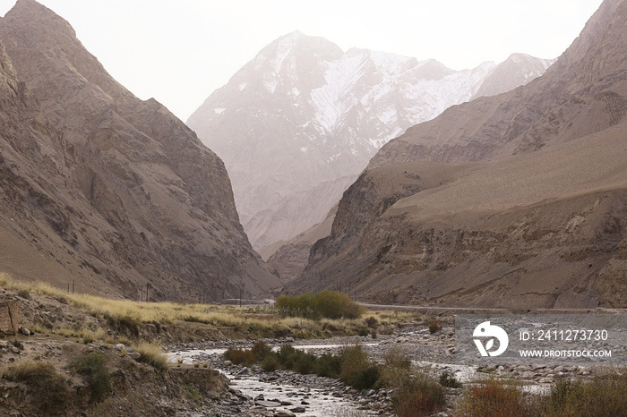 high mountain pass in Tibet mountain landscape