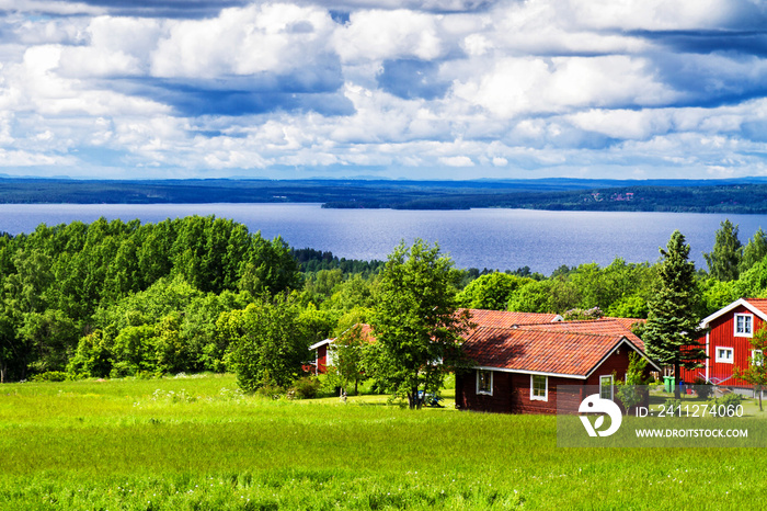 Typical wooden cottage in the countryside, Sweden